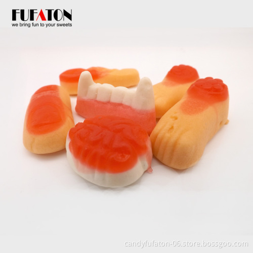 Colorful gummy body parts finger gummy candy for Halloween
